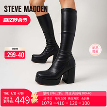 Stevemadden思美登秋冬新款 长靴女ARENA 防水台粗高跟弹力时装