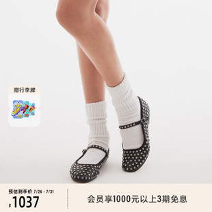浅口单鞋 2025新款 Steve Madden思美登VINETTA水钻铆钉玛丽珍鞋
