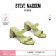 OK编织一字带粗跟外穿高跟凉拖鞋 Madden思美登A 限时折扣 Steve