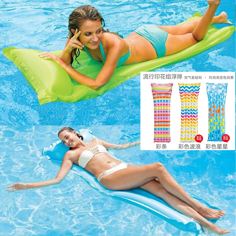 新款成人儿童水上充气浮排包邮漂浮床游泳圈加厚气垫浮板沙滩垫