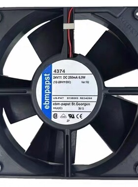 原装德国ebm papst MULTIFAN 4374S 24V 12CM散热风扇轴流风机