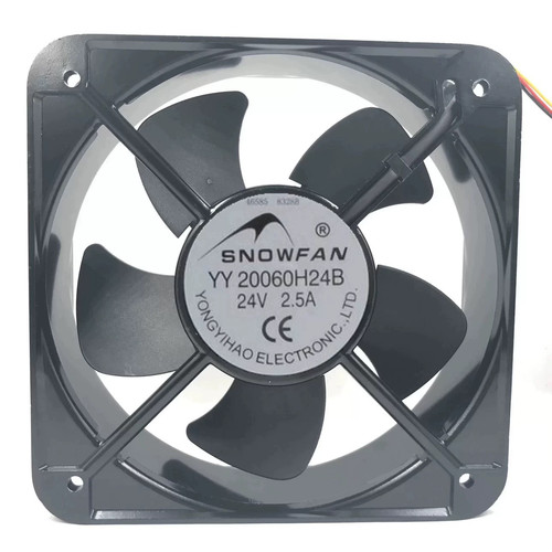 全新SNOWFAN YY20060H24B 24V 2.5A直流大风力滚珠机柜散热风扇
