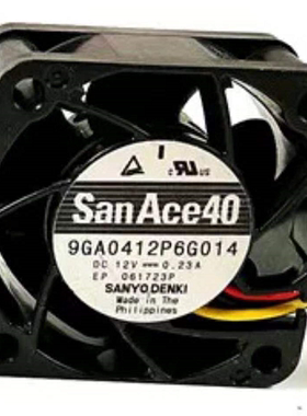 三洋9GA0412P6G014 4020 4CM 12V0.23A双滚珠轴承PWM散热风机