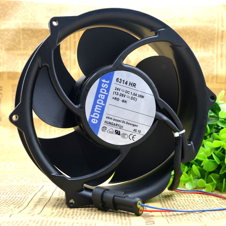 原装ebmpapst 24V 36W 6314HU 6314HR ACS510变频器ABB散热风扇