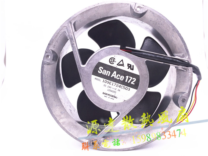 原装SANACE172 109E1724C503 DC24V 2.3A 17厘米 风扇 17251