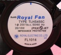 日本原装进口Royal Fan TLHS455C 220V 20/18W 12038 全金属风扇