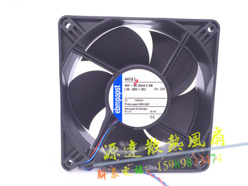 全新原装 德国 ebmpapst 12038 48V 2.6W 4418L 12CM 散热风扇