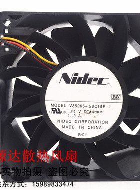 原装NIDEC12038 24V 1.2A V35265-58CISF12CM/厘米变频器风扇