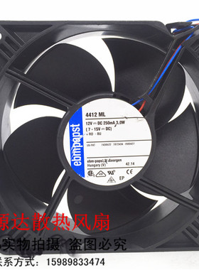 原装西德EBMPAPST 4412ML 12038 12v 3.0W散热风扇