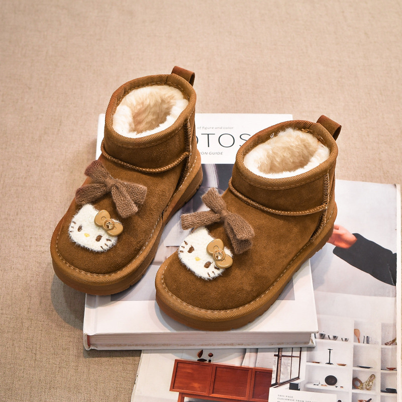 女童KT猫加绒保暖棉鞋2025冬季新款卡通儿童雪地靴宝宝加厚大棉靴,童鞋/婴儿鞋/亲子鞋,雪地靴,淘宝优惠券,粉丝福利购,淘宝优惠卷