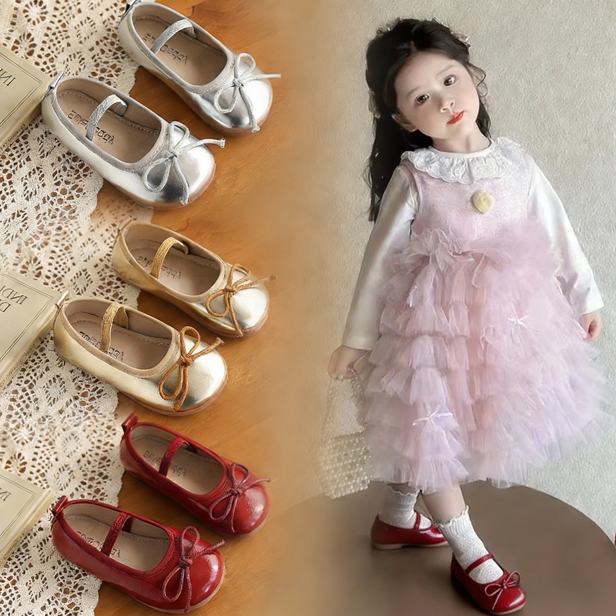 女童小皮鞋银色玛丽珍鞋2026春秋季新款小女孩蝴蝶结公主鞋豆豆鞋,童鞋/婴儿鞋/亲子鞋,皮鞋,淘宝优惠券,粉丝福利购,淘宝优惠卷