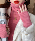 秋冬新款 高级设计感小众高领羊绒毛衣女内搭打底衫 上衣温柔针织