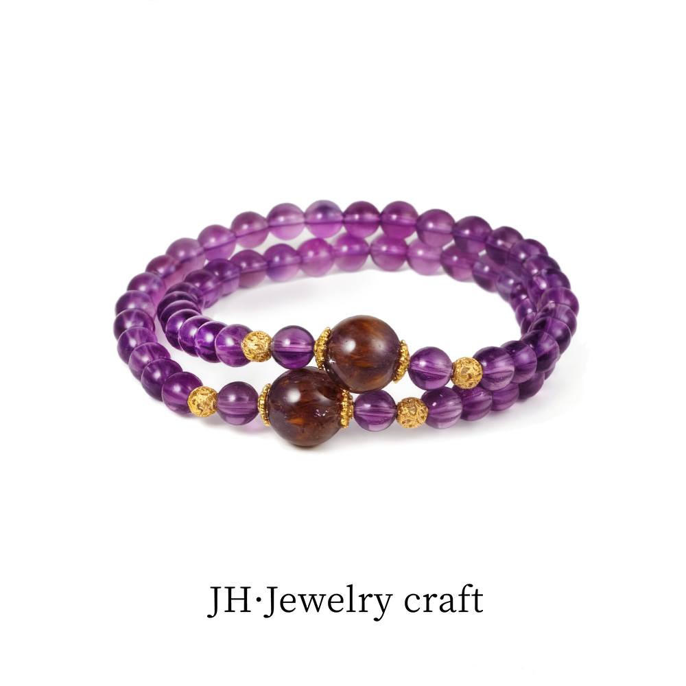 Jonny.“紫宸”高端紫钛紫水经典百搭手链