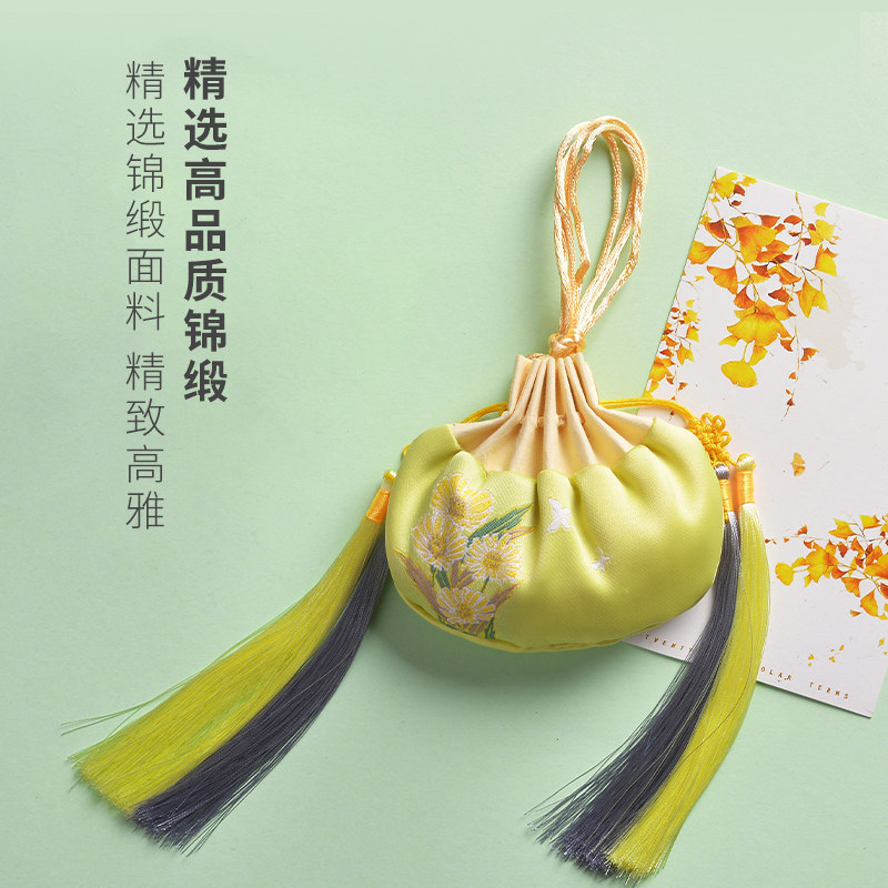 香囊空袋香袋织锦艾叶中草药图片