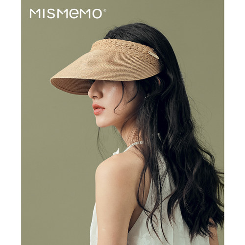 MISMEMO草编空顶遮阳帽女防晒