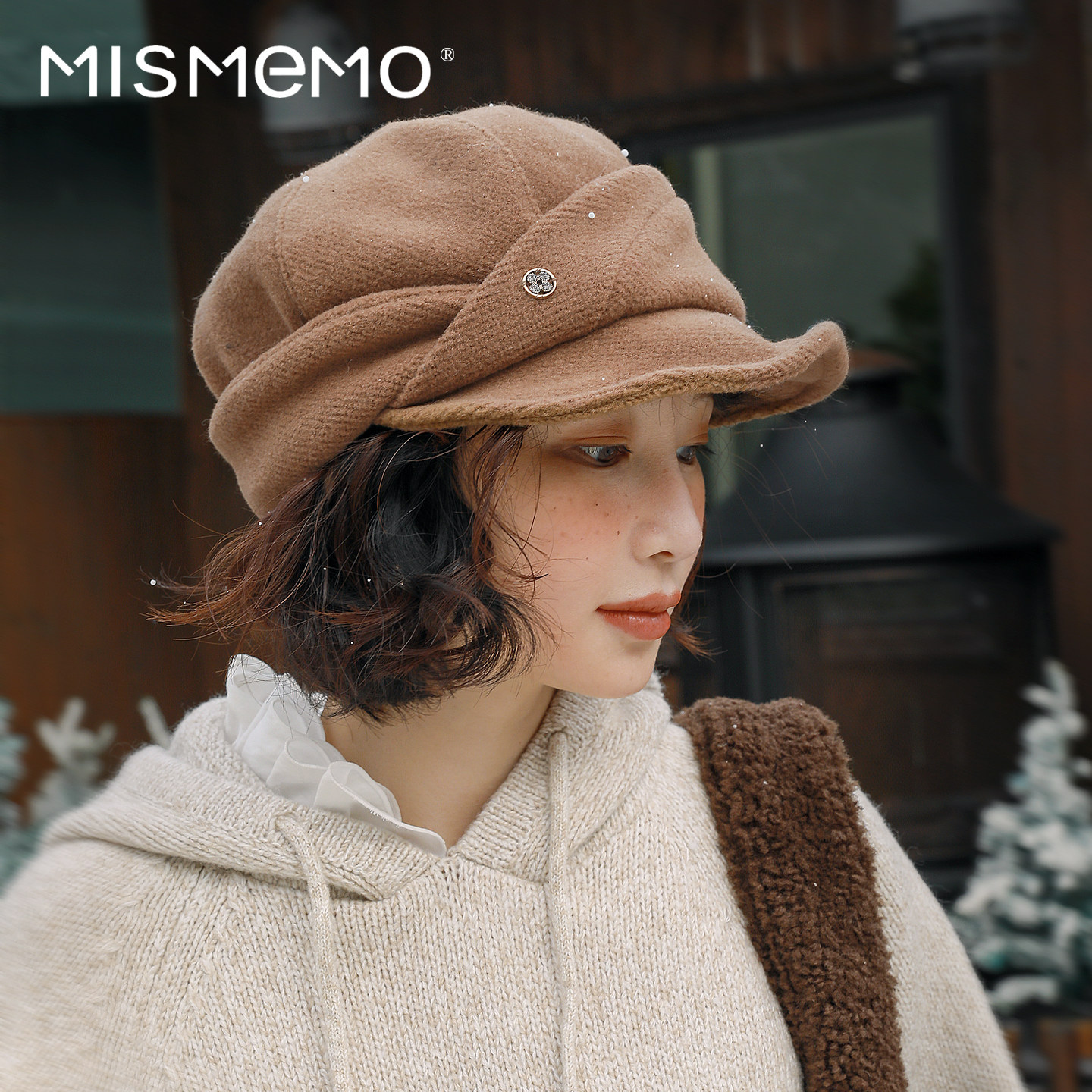 MISMEMO复古鸭舌报童帽女2025新款秋冬羊毛画家帽羊驼毛贝雷帽子,服饰配件/皮带/帽子/围巾,帽子,淘宝优惠券,粉丝福利购,淘宝优惠卷