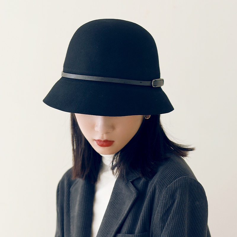 Mismemo羊毛盆帽女秋冬时尚