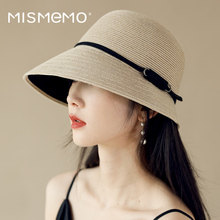 防紫外线草帽可折叠遮阳防晒太阳帽休闲盆帽 MISMEMO帽子女春夏季