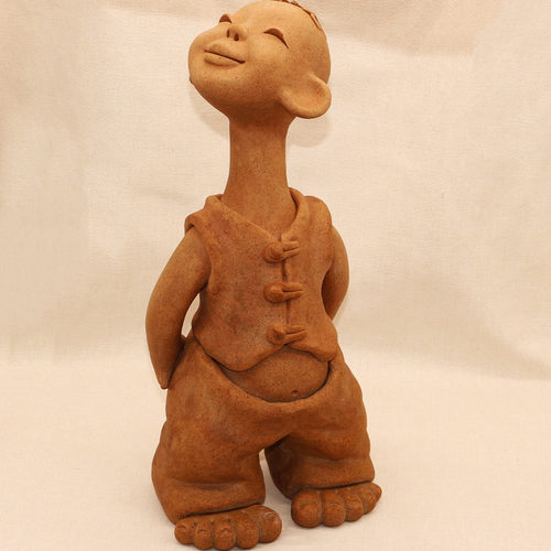 手工陶艺创意泥人娃娃摆件