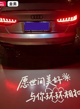 奥迪汽车原车牌照投影灯A4LA6LQ5LA3Q3Q7A7A1Q2l后备箱氛围迎宾