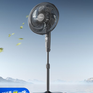 15F1电风扇16寸家用黑色机械商用落地扇 FS40 Midea 美