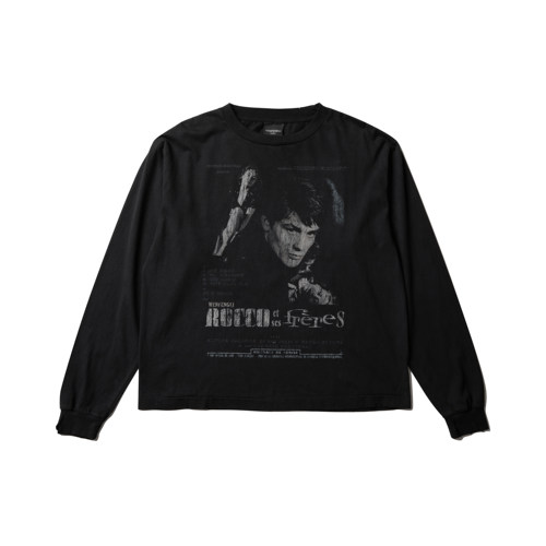 长袖AlainDelon印花T恤