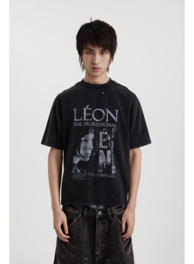 WENFENG LI 25SS 「杀手不太冷」复古印花T恤boxyfit短宽中号版型