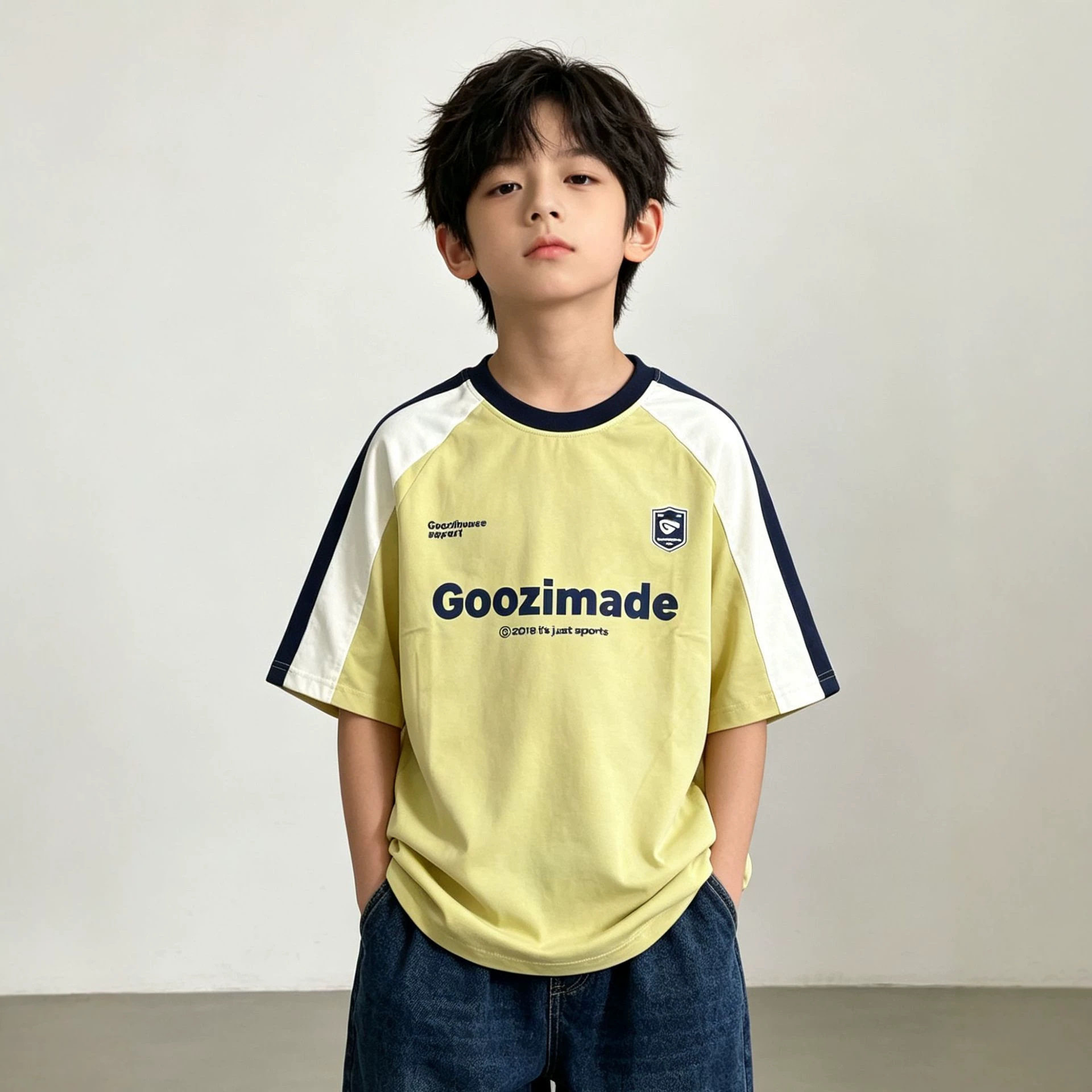 男童夏装薄款短袖T恤2026新款中大儿童男孩夏季速干圆领休闲上衣t