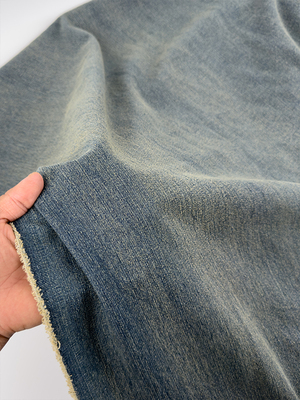 做旧感废色丹宁牛仔布料服装面料