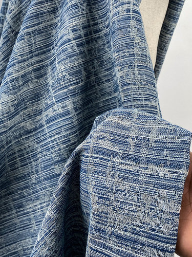 春夏横竖竹提花洗水牛仔布料面料高档服装面料手工DIY裤子布料