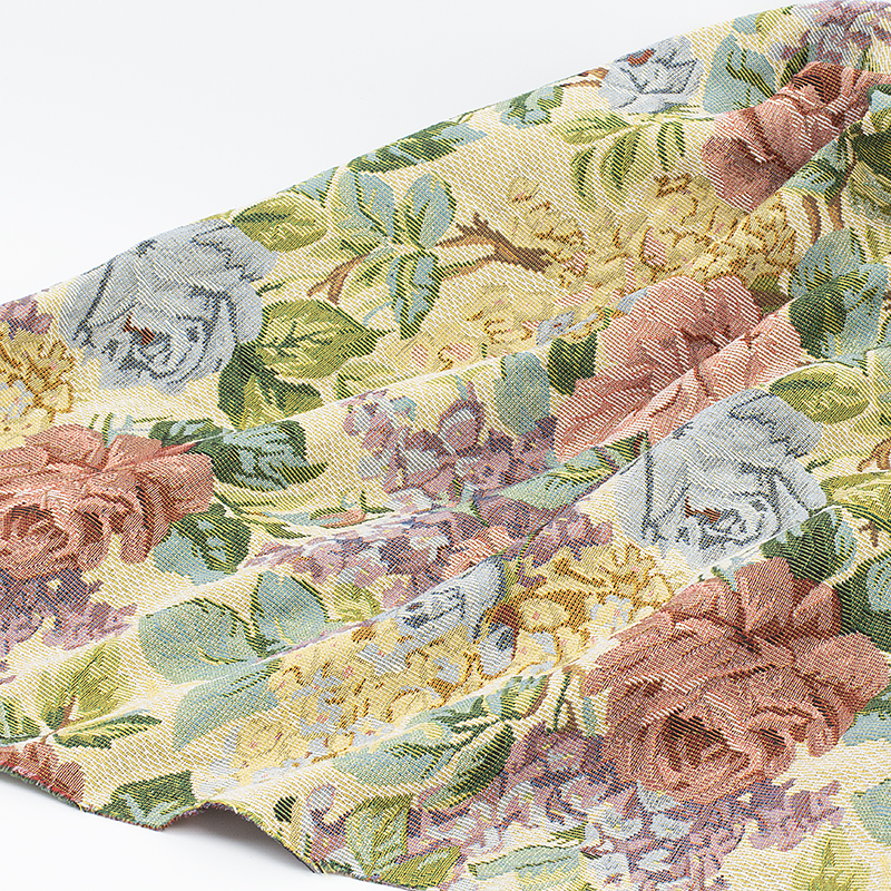 复古风提色织花服装设计师的布料