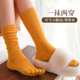 秋冬五指袜堆堆袜女纯棉高筒小腿长袜分脚趾百搭复古学院风无缝