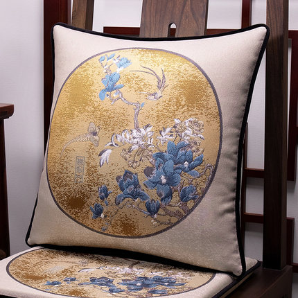 新中式红木沙发抱枕靠垫1220中国风家用刺绣靠枕床头腰枕大靠包