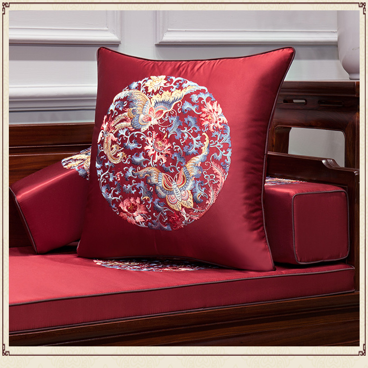 布一堂新中式沙发抱枕靠垫1057古典绣花靠枕套家用客厅靠背靠枕