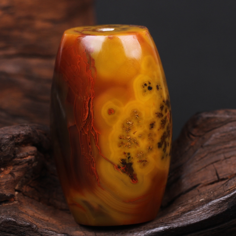 蔓伊诺天然战国红玛瑙原石吊坠特价清仓