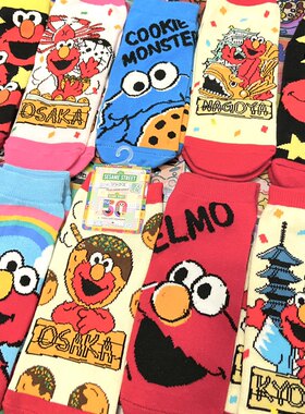 新品日单可爱女袜日本卡通袜女袜短筒袜少女袜子萌袜子女芝麻街女
