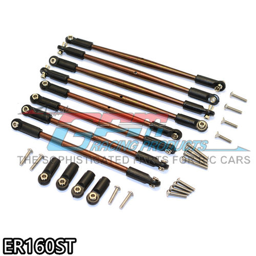 TRAXXAS E REVO SUMMIT S2料硬钢全车正反牙拉杆-8支装 ER160ST
