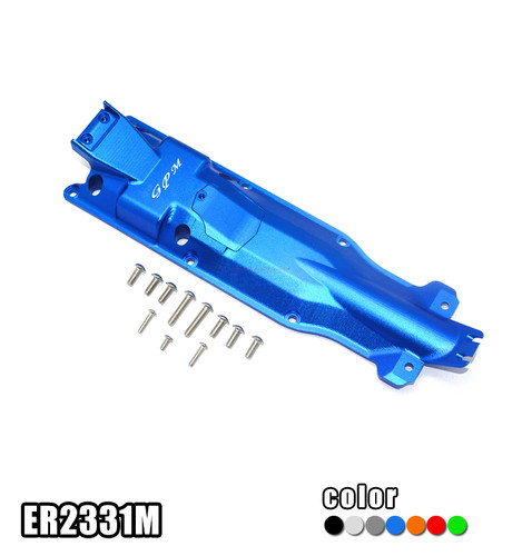 TRAXXAS E-REVO 2.0 86086-4 全3D刀路切割铝合金底盘中部保护板