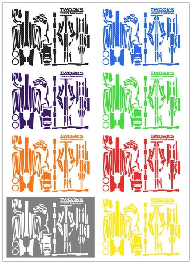 T-WORK'S KO EX10 多彩3D立体哑面碳纤纹路遥控器贴纸