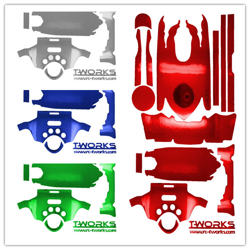T-WORK'S Futaba 4PKS/4PKSR 多彩镜面电镀遥控器贴纸