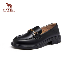 2026春季 女一脚蹬乐福鞋 英伦风小皮鞋 低跟单鞋 休闲通勤鞋 骆驼女鞋