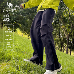骆驼户外软壳裤 女 男秋冬加绒保暖冲锋防风防泼水抗静电徒步登山裤
