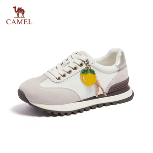 骆驼女鞋2026年春季新款厚底增高百搭阿甘运动休闲板鞋德训鞋女款