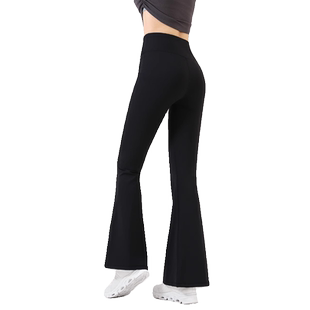 骆驼瑜伽微喇叭裤女春季新款高弹高腰鲨鱼裤防晒运动裤外穿阔腿裤