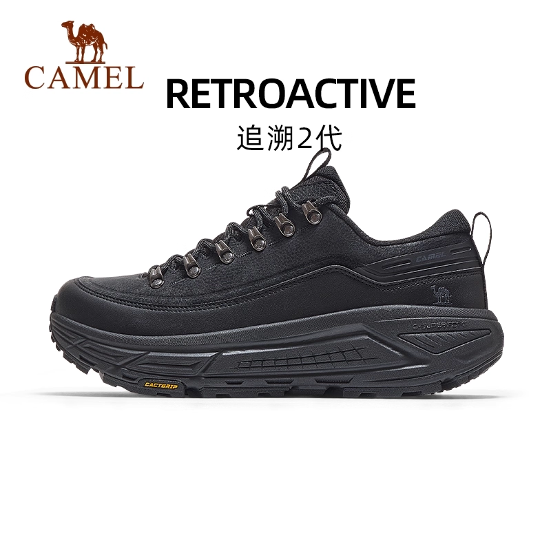 Camel/骆驼男鞋2025冬季新款厚底增高户外徒步鞋透气休闲运动鞋女