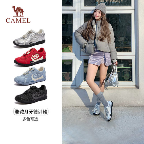 骆驼月牙德训鞋运动鞋女阿甘鞋