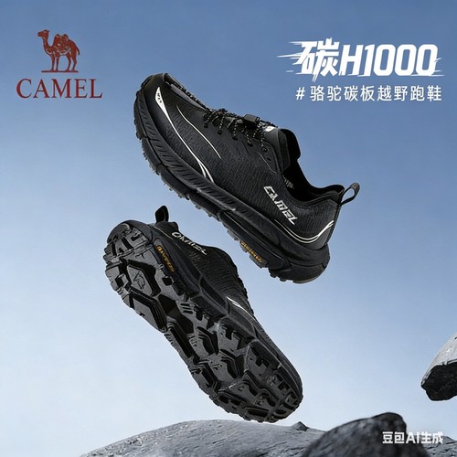 骆驼碳H1000运动鞋越野跑鞋男户外防滑耐磨徒步鞋透气减震跑步鞋