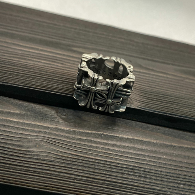 thumbnail for Cross ring male tide brand ins hip hop titanium steel does not fade high street punk style retro female cool index finger ring