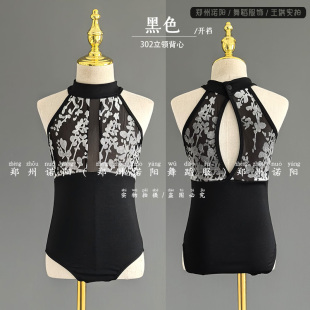 夏季女童立领背心中国风连体形体服少儿练功服民舞儿童芭蕾舞蹈服