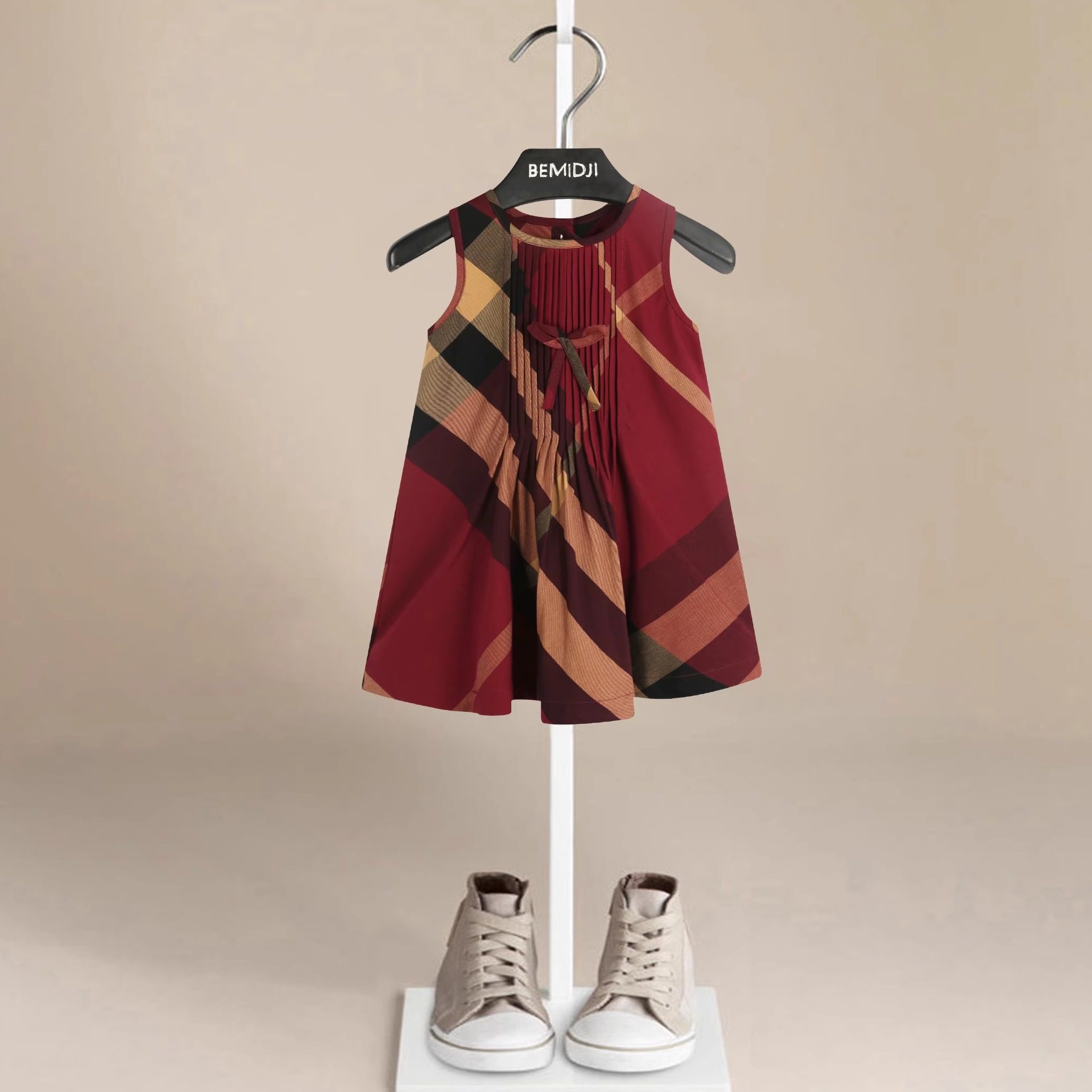 女童宝宝格纹棉质连衣裙 多色 英伦风抽褶薄款2025年夏季新款洋气,童装/婴儿装/亲子装,连衣裙,淘宝优惠券,粉丝福利购,淘宝优惠卷